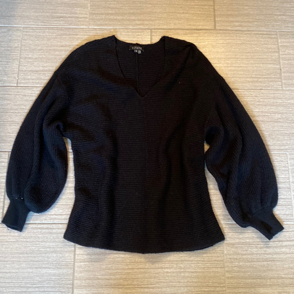 Black Bell Sleeved Sweater